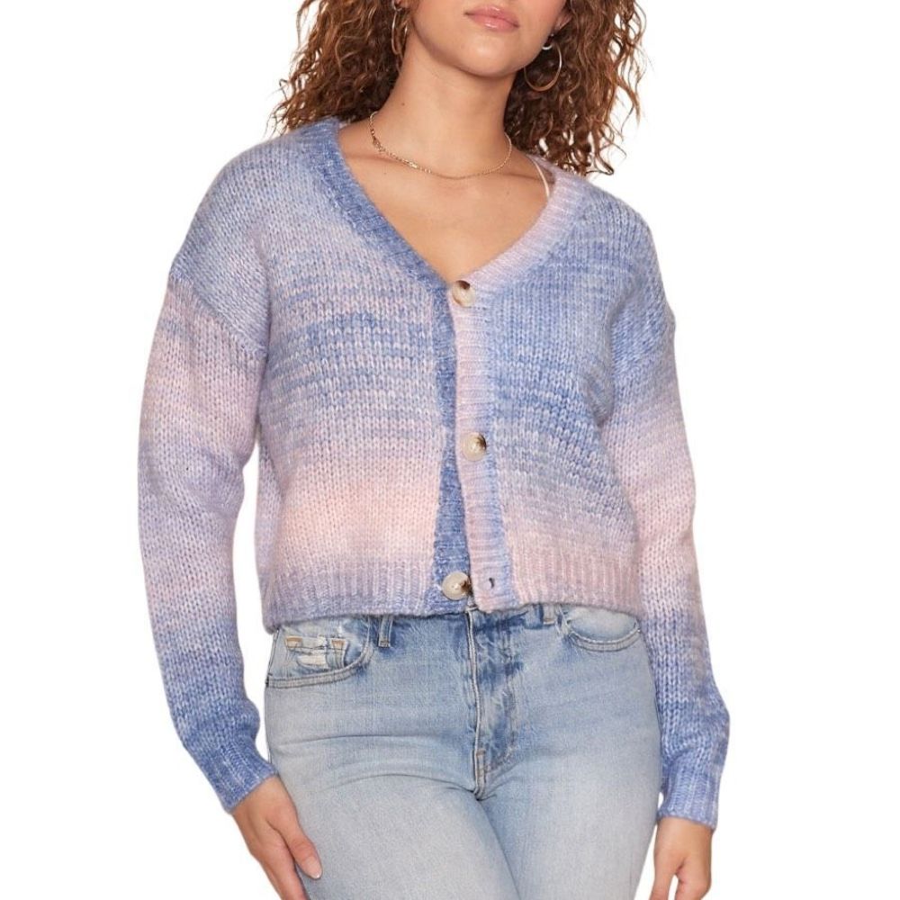 Raga Alicia Cardigan - Size 1X - Blue / Purple / Pink